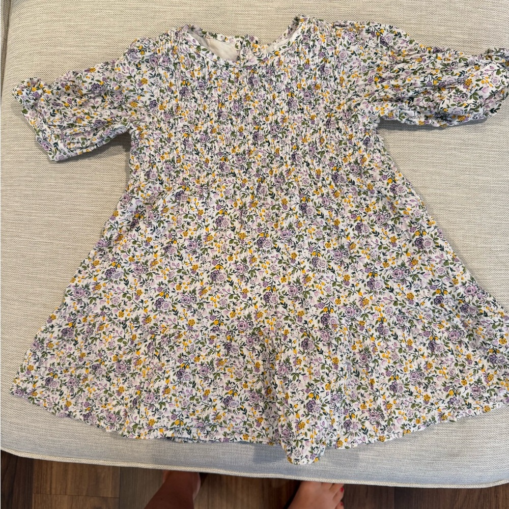Zara Kids Floral Dress - Purple and Yellow